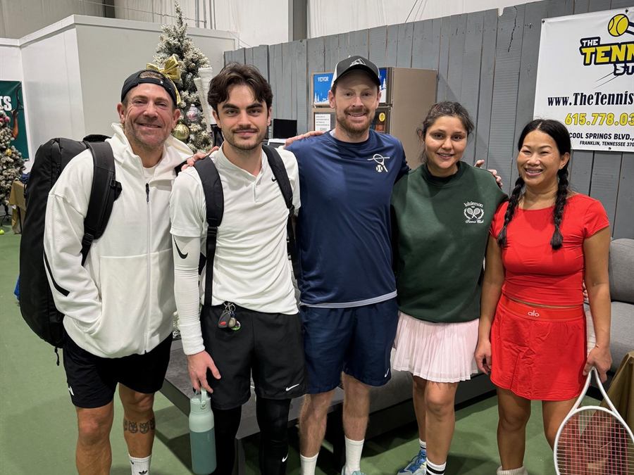 A group of players together after playing